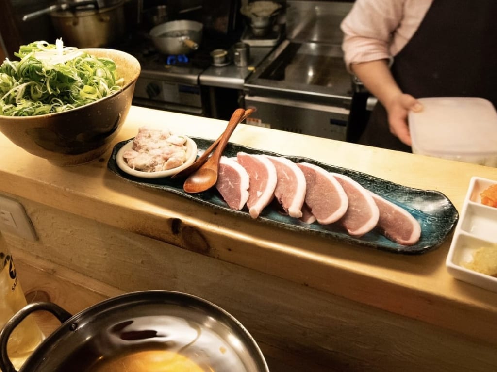 玉造酒場ワワワの河内鴨しゃぶしゃぶ