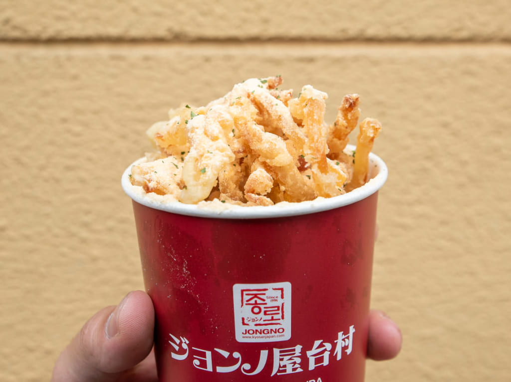 大阪コリアタウンにオープンしたジョンノ屋台村の麻薬するめ揚げ