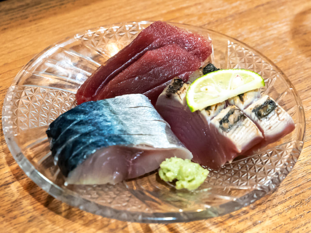 玉造にオープンした海鮮居酒屋のまついのまのお刺身